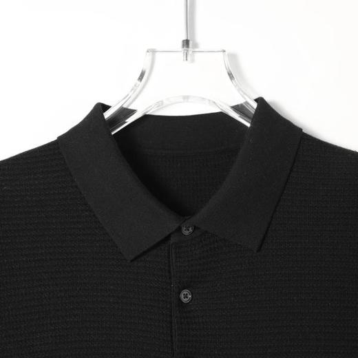 SDSA男装2026新款轻奢华夫格翻领短袖 Polo衫宽松肌理感针织上衣 商品图1