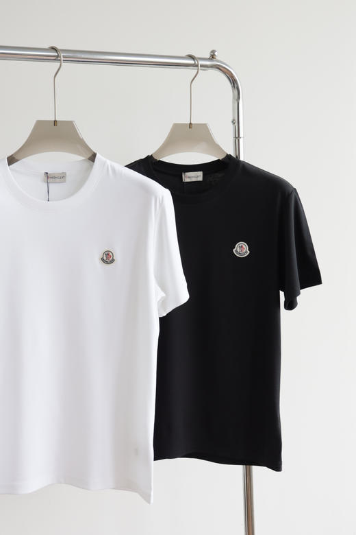 极简奢感｜M0nc1er 经典刺绣水柔丝光圆领T恤 TX638 商品图4