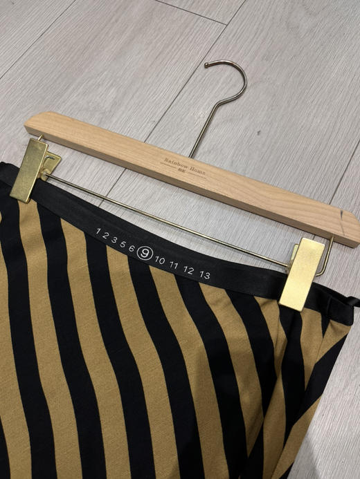 原单新款撞色条纹亚麻鱼尾女神半裙 商品图2