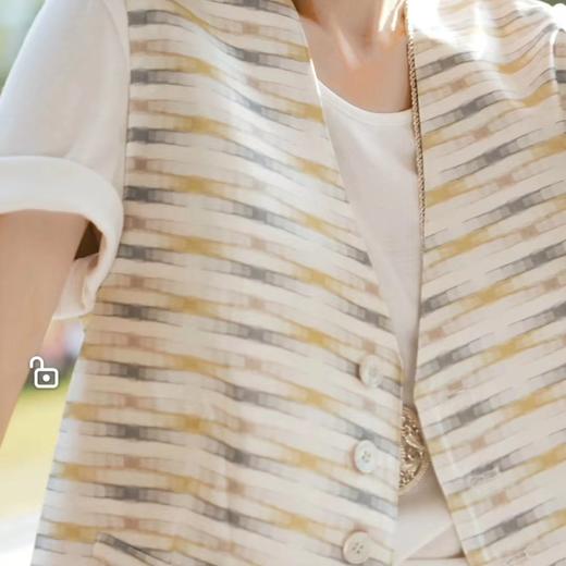 04-3潘依绣丁丁宠粉 【加州沁绿】时尚休闲夏季高货纹路马甲 W-6555 商品图1