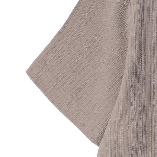 SDSA男装2026新款高贵轻奢肌理竖纹翻领短袖衬衫宽松休闲上衣 商品图2