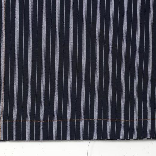 SDSA男装2026新款高贵轻奢牛仔拼接条纹短袖衬衫美式复古宽松衬衣 商品图3