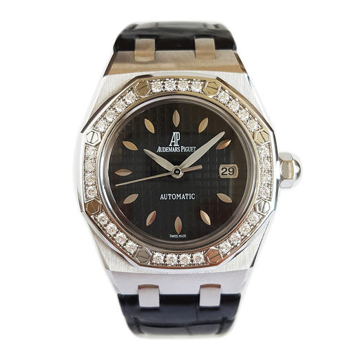 【95新】Audemars Piguet 爱彼77321ST.ZZ.D002CR.01自动机械机芯日期显示33MM（女款）皇家橡树系列精钢；镶嵌钻石表圈040426NJS22 商品图0