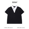 SDSA男装2026新款轻奢撞色假两件翻领V领短袖T恤宽松通勤休闲上衣 商品缩略图0