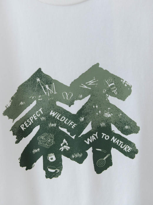 原单正品 KOLON SPORT可隆短袖T恤男女同款半宽松图案印花圆领垂坠感上衣，颜色：黑色 白色
尺码：M～3XL 商品图3