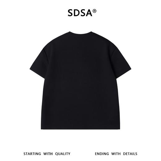 SDSA男装2026新款高贵轻奢亨利领两粒扣短袖T恤宽松重磅休闲上衣 商品图4
