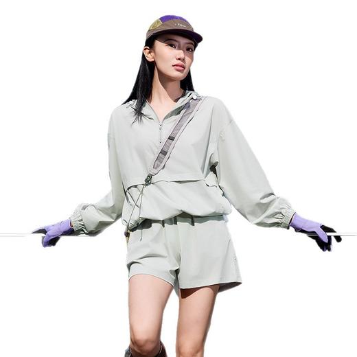 轻薄透气防晒套装女夏两件套 宽松休闲防晒外套短裤运动套装 商品图4