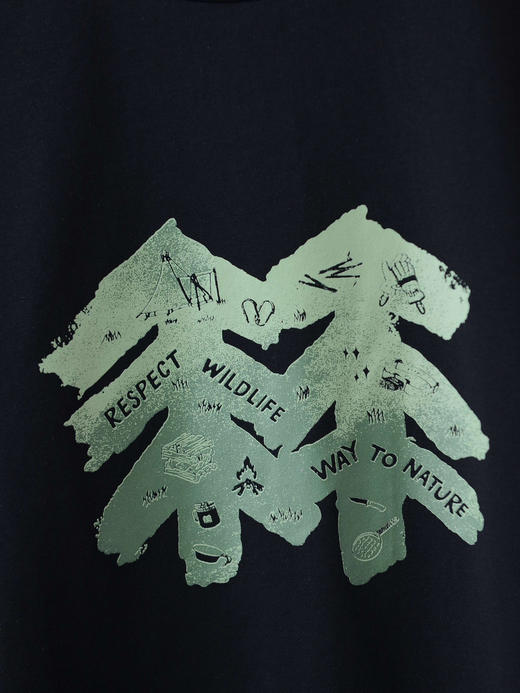 原单正品 KOLON SPORT可隆短袖T恤男女同款半宽松图案印花圆领垂坠感上衣，颜色：黑色 白色
尺码：M～3XL 商品图4