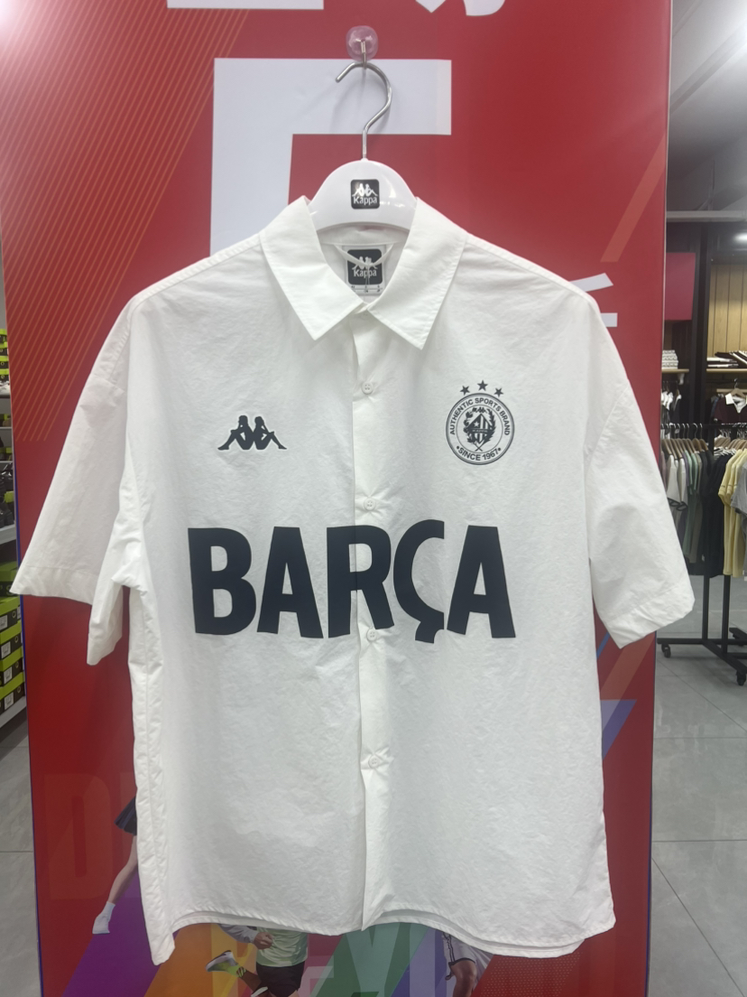 XY｜卡帕背靠背Kappa夏款男女同款运动休闲短袖衬衫K0FW2SD01-012