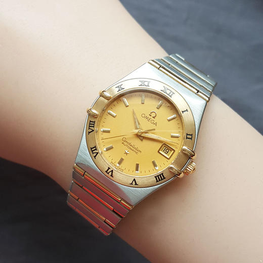 【95新】OMEGA 欧米茄1292.10.00自动机械机芯日期显示27MM（女款）星座系列精钢/18K黄金230326NJS27 商品图7