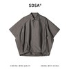 SDSA男装2026新款高贵轻奢潮牌机能风插肩袖黑衬衫宽松短袖 商品缩略图0