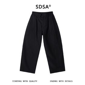 SDSA男装2026新款轻奢双褶宽松阔腿九分休闲裤轻熟通勤垂感西裤