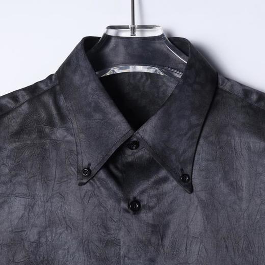 SDSA男装2026新款高贵轻奢暗纹肌理缎面长袖衬衫轻熟高级感上衣 商品图1