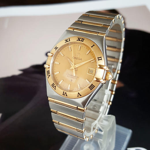 【95新】OMEGA 欧米茄1292.10.00自动机械机芯日期显示27MM（女款）星座系列精钢/18K黄金230326NJS27 商品图1