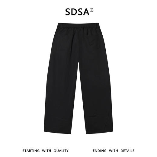 SDSA男装2026新款高贵轻奢韩系纯色抽绳阔腿休闲裤百搭通勤舒适 商品图4
