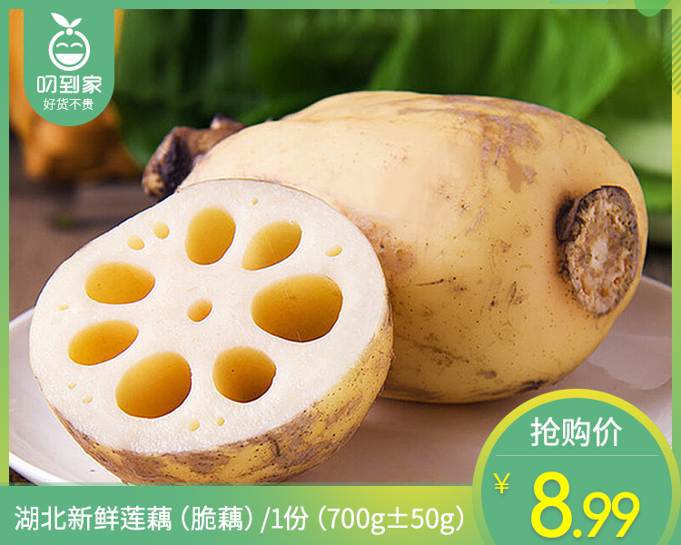 【叼鲜蔬】湖北新鲜莲藕（脆藕）/1份（700g±50g）