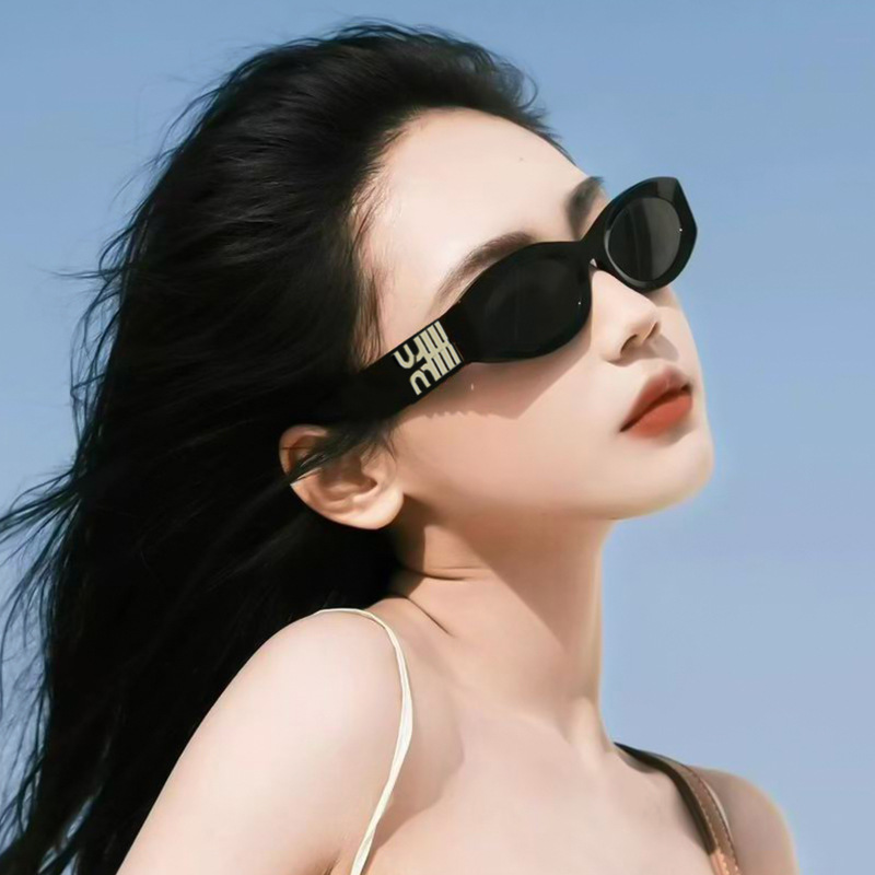 爆款2026新款 时尚猫眼墨镜 女士防紫外线开车高级感太阳眼镜