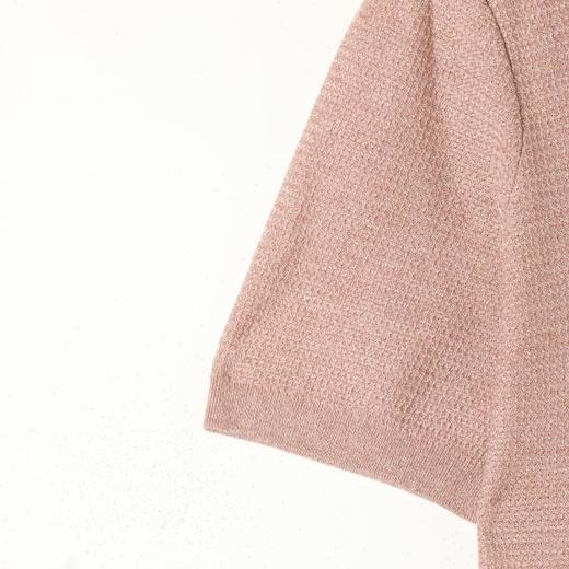 SDSA男装2026新款轻奢华夫格翻领短袖 Polo衫宽松肌理感针织上衣 商品图3