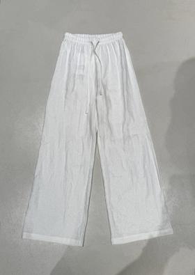 【门店同款】ENJOY夏季素白麻感休闲裤 171193370