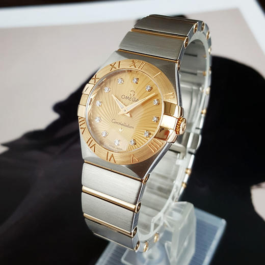 【95新】OMEGA 欧米茄123.20.27.60.58.001石英机芯27MM（女款）星座系列精钢/18K黄金020426TJ10 商品图1