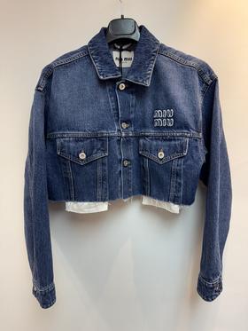 女款拼接牛仔外套la017