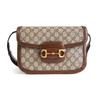 【95新】Gucci古驰1955系列602204中号老花拼棕色1955马衔扣马鞍包单肩包女士080426AK13 商品缩略图0