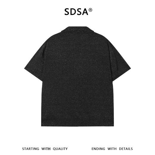 SDSA男装2026新款高贵轻奢老钱风纯色简约针织海鸥领短袖T恤百搭 商品图4