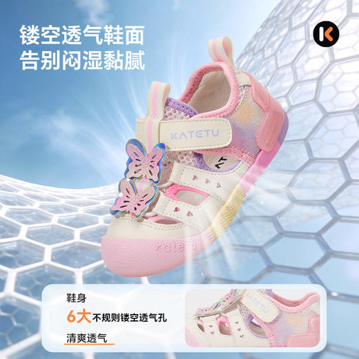 卡特兔学步鞋女宝宝2026年夏季新品机能鞋防滑耐磨透气女童凉鞋 商品图2