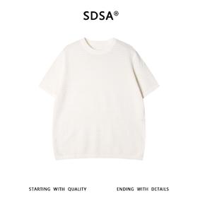 SDSA男装2026新款高贵轻奢镂空针织短袖T恤圆领透气冰丝上衣