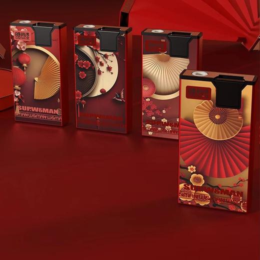 贵族创意直冲宽版金属耐用加厚翻盖可充气个性时尚防爆打火机M2 商品图5