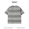 SDSA男装2026新款高贵轻奢韩系扎染条纹滴胶设计圆领短袖T恤百搭 商品缩略图0
