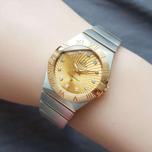 【95新】OMEGA 欧米茄123.20.27.60.58.001石英机芯27MM（女款）星座系列精钢/18K黄金020426TJ10 商品图8