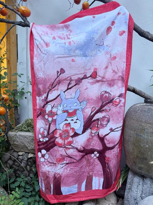 满2件包邮~【大浴巾大方巾| 立体龙猫抱枕| 北欧罂粟花毯子软席 | vintage法绣少女感枕套|兰精天丝床单床笠】WD 商品图5