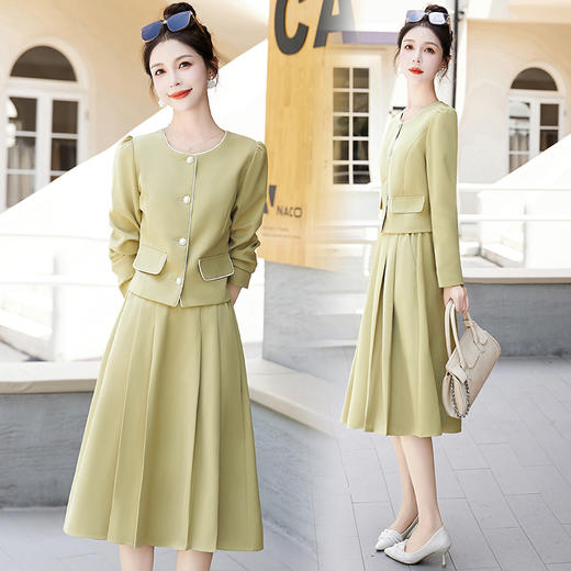 小香风长袖套装裙新款轻熟风洋气减龄气质半身裙两件套LT2366 商品图3