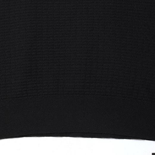 SDSA男装2026新款轻奢潮牌简约纯色提花格子小V翻领短袖T恤百搭 商品图4