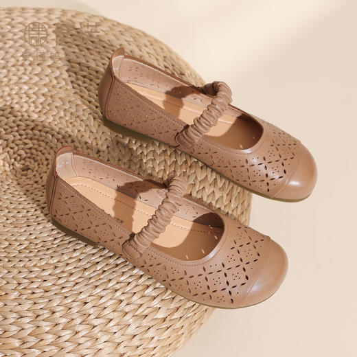 信诺舒适透气妈妈凉鞋镂空羊皮玛丽珍鞋中老年女鞋子2026夏季新款X6L150-122 商品图3
