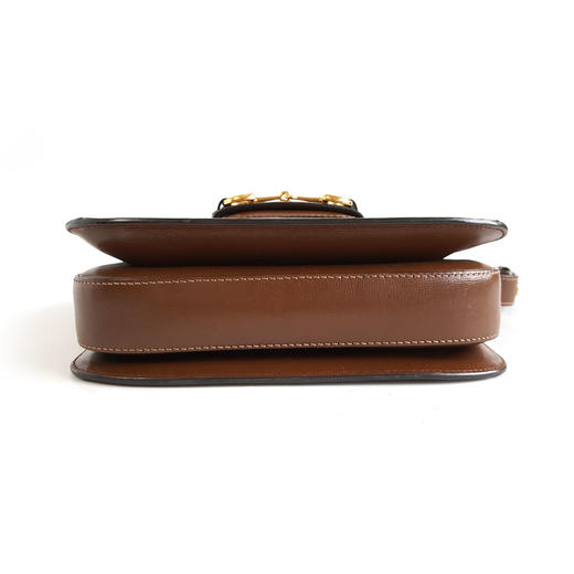 【95新】Gucci古驰1955系列602204中号老花拼棕色1955马衔扣马鞍包单肩包女士080426AK13 商品图4