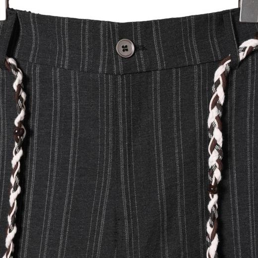 SDSA男装2026新款高贵轻奢潮牌竖纹编织抽绳休闲裤新中式垂感长裤 商品图1