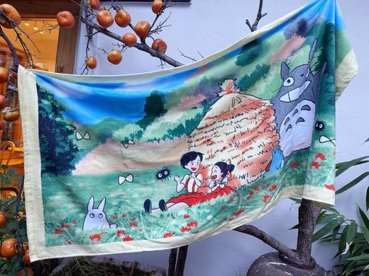 满2件包邮~【大浴巾大方巾| 立体龙猫抱枕| 北欧罂粟花毯子软席 | vintage法绣少女感枕套|兰精天丝床单床笠】WD 商品图6