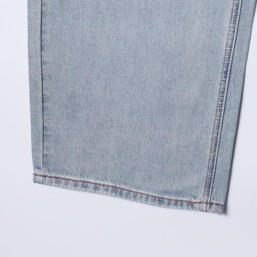 SDSA男装2026新款高贵轻奢水洗做旧宽松阔腿牛仔裤美式复古休闲裤 商品图3