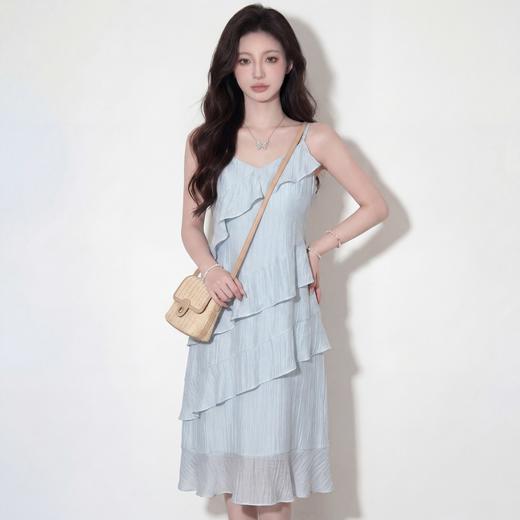 奢姿大码女装2026夏季蕾丝荷叶边吊带开衫两件套胖妹妹时尚套装9962972303 商品图1