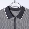 SDSA男装2026新款轻奢撞色华夫格半拉链短袖Polo衫宽松休闲上衣 商品缩略图1