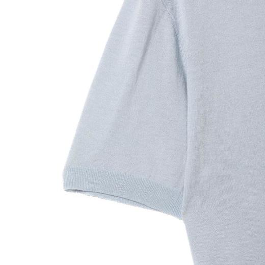 SDSA男装2026新款高贵轻奢日系简约纯色针织圆领短袖T恤百搭上衣 商品图2