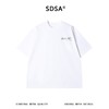 SDSA男装2026新款金属感花体字母印花短袖T恤宽松重磅休闲上衣 商品缩略图0