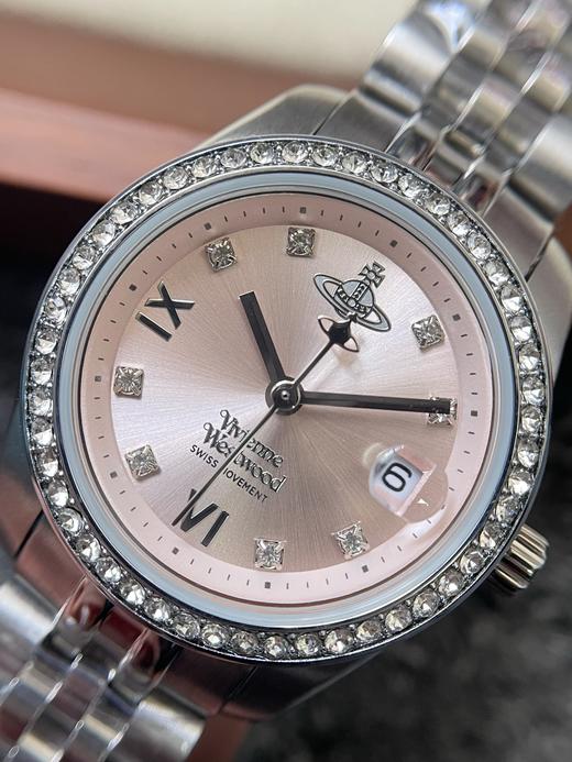 直发【质保一年】 原厂机芯 西太后仙女粉~带钻款~ 女士手表 商品图1