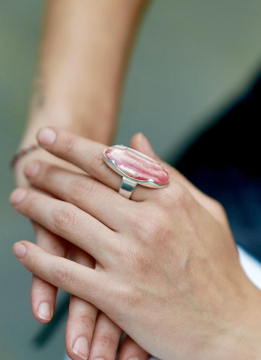 红纹石银戒指 商品图0