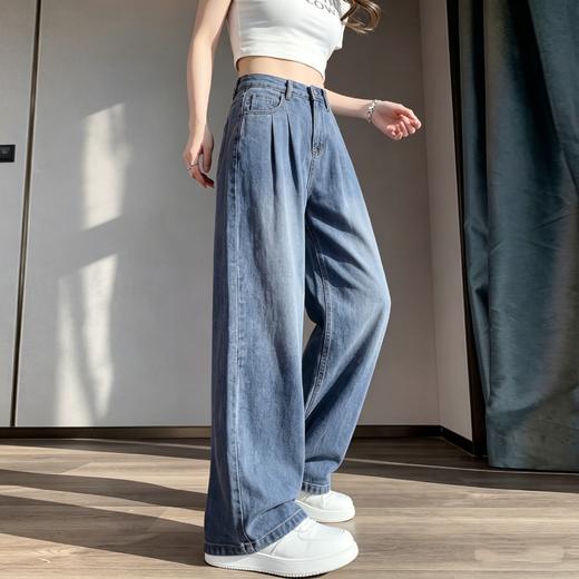 【2026年新款】夏季天丝牛仔裤子高腰垂感，拉腿显瘦、舒适凉爽 商品图2