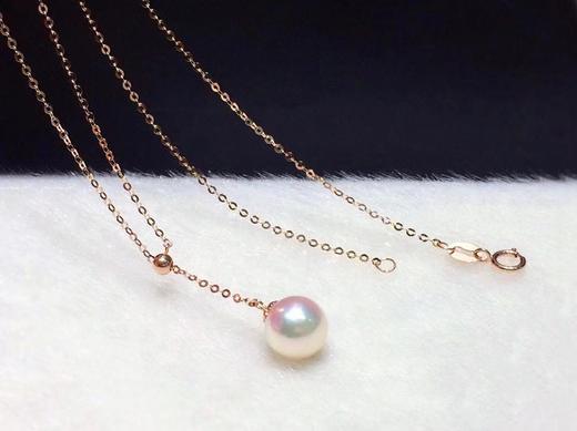 16.
经典Y字链✨
18K金AKOYA珍珠项链，前面款式可以自由调节长度[调皮]7.5-8mm珠，圆，微瑕，珠光超亮 商品图2