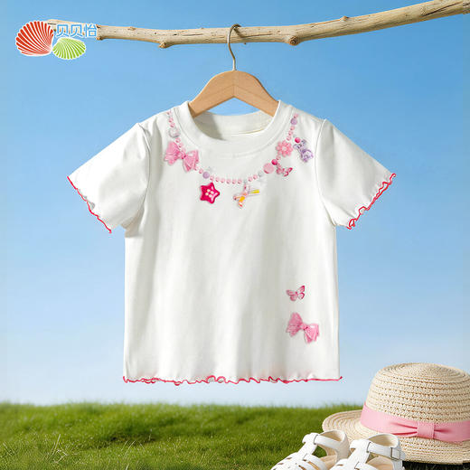 贝贝怡女童夏季短袖T恤 商品图4