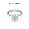 ShiningHouse[培育] 18k金钻石戒指 圆钻形1克拉钻人工真钻人造钻石K金戒指简约钻石戒指悦己送礼臻选【此商品不支持7天无理由退货退款】预计3日发货 商品缩略图1